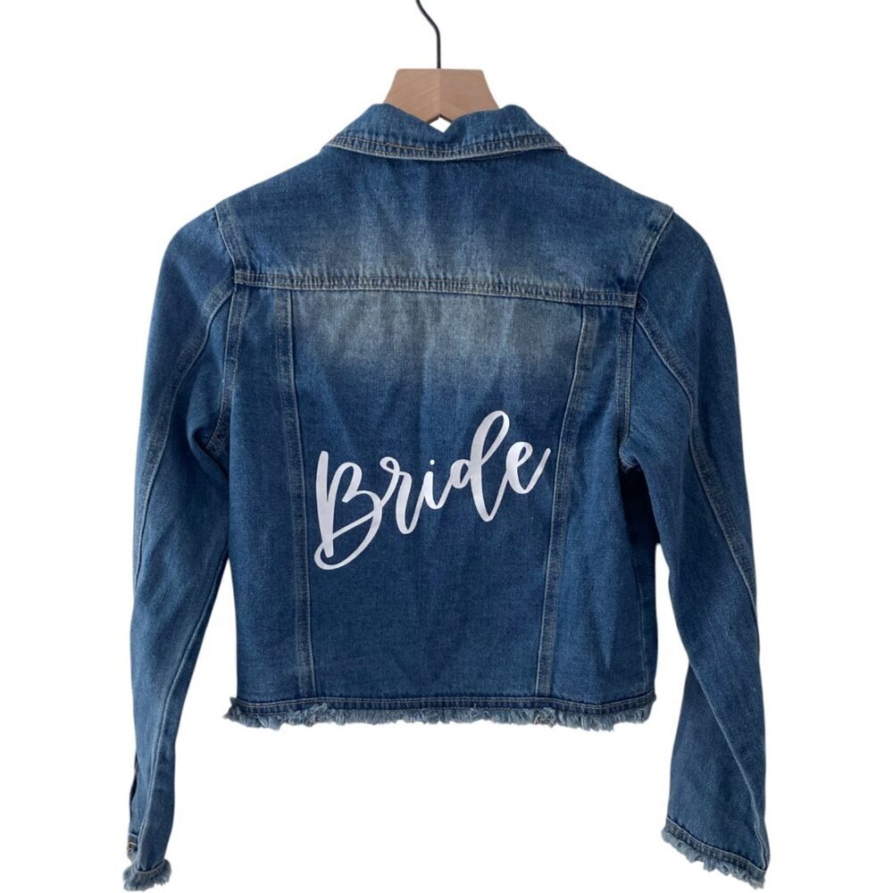 “Bride” Jean Jacket Bachelorette Party Engagement - Picture 2 of 5